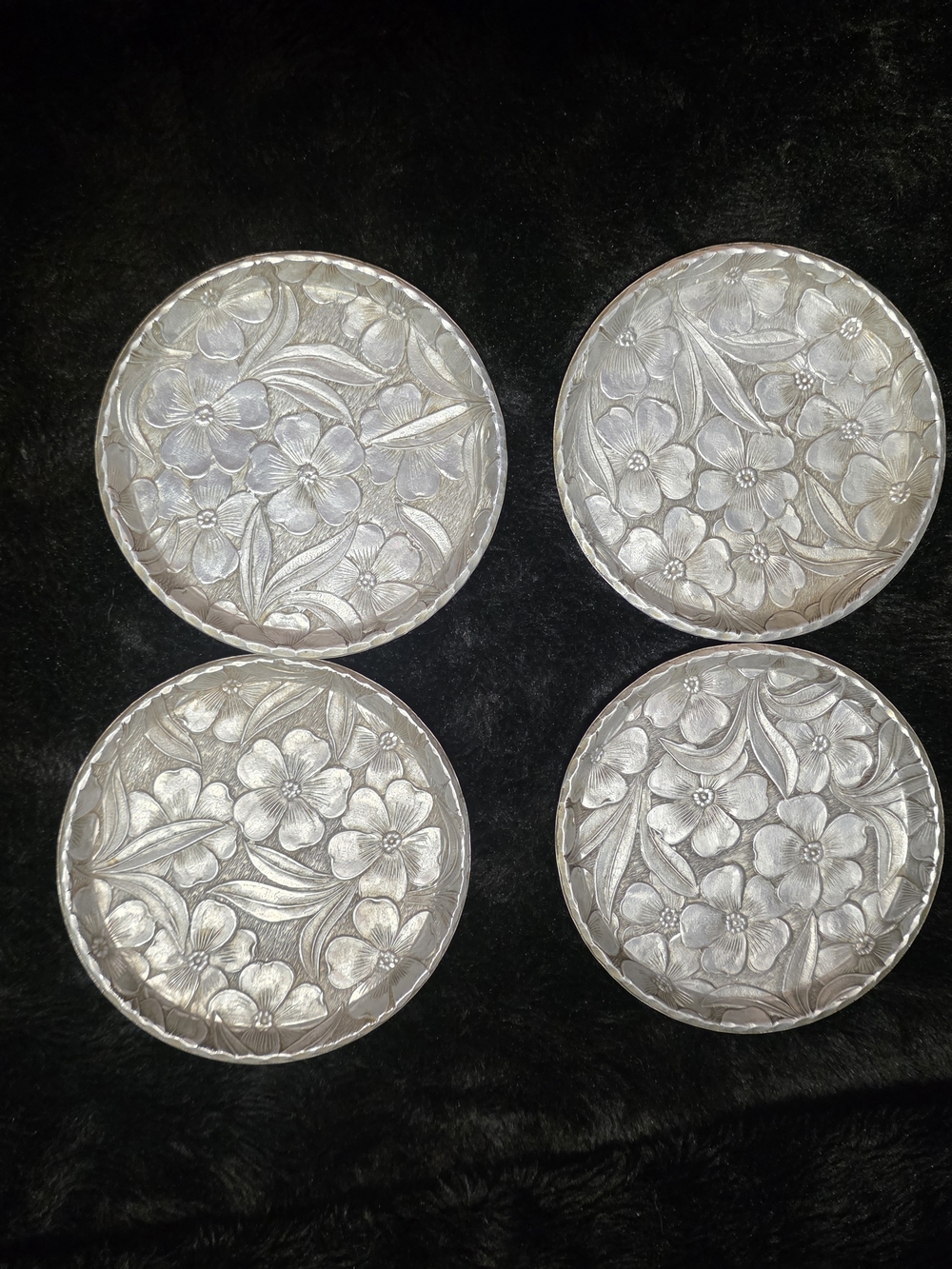 Vintage Everlast Forged Aluminum Coasters Set Of 4